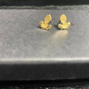 14K SOLID GOLD DISNEY PRINCESS CINDERELLA EARRINGS